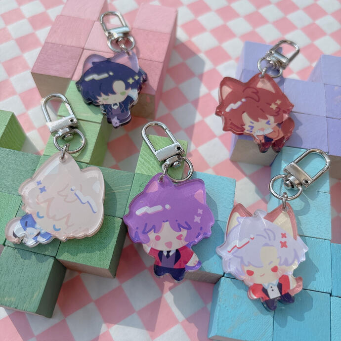 hanging kitties phone charms
