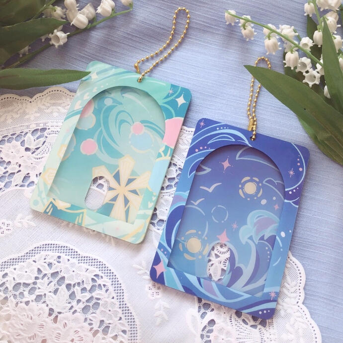 dandelion/ocean card holders