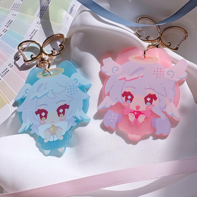 frosted keychains